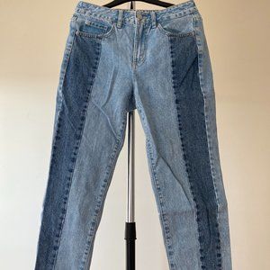 GARAGE Two-shade Mom Jeans Size 5